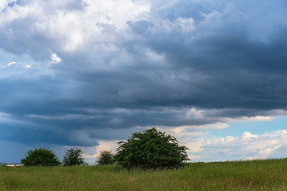 Storms rolling across the sky