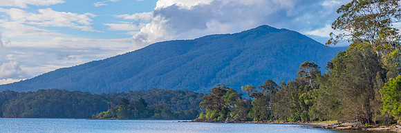 Twilight at Wallaga Lake and Gulaga Mountain
