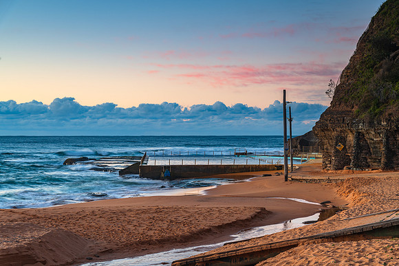 Sunrise by the sea shore