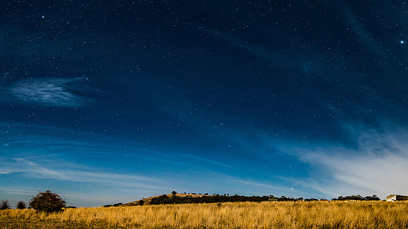 Early Evening Night Sky with Stars