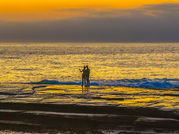 Sunrise, romance and a foggy seascape