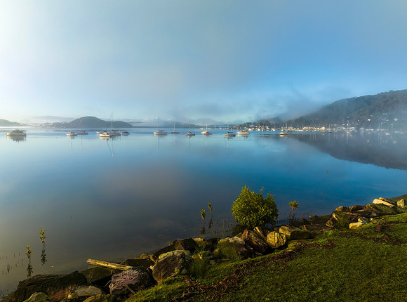Boats in the fog