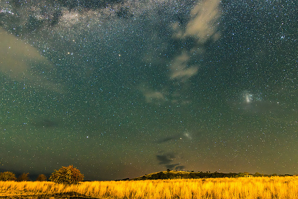 The Milky Way Galaxy with some light cloud