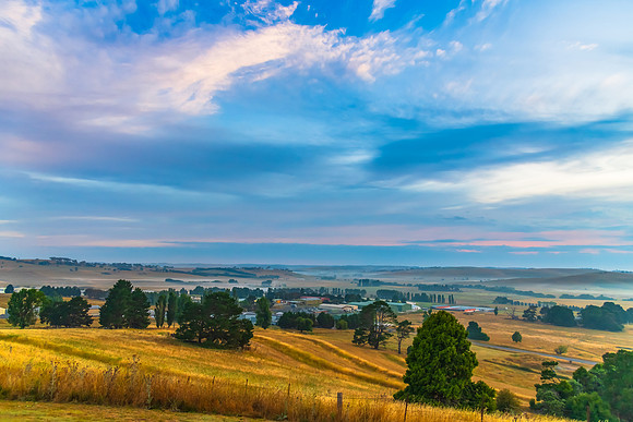Sunrise over Blayney and surrounding countryside