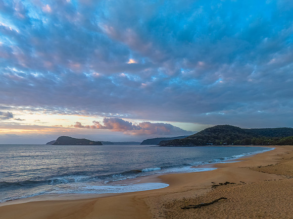 After the rain sunrise at the seaside