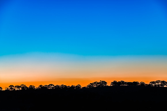 After Sunset Nightfall with Silhouettes