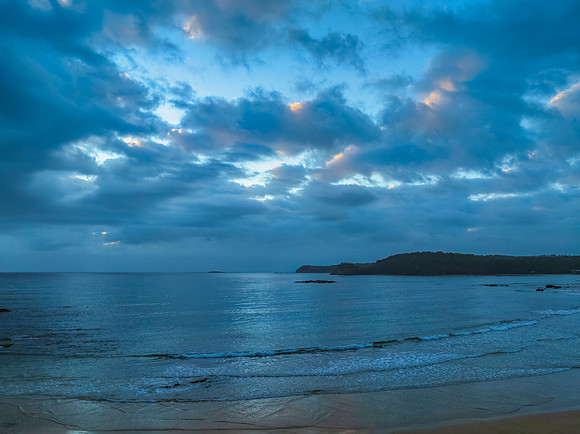 Cloudy Sunrise Seascape at Denhams Beach