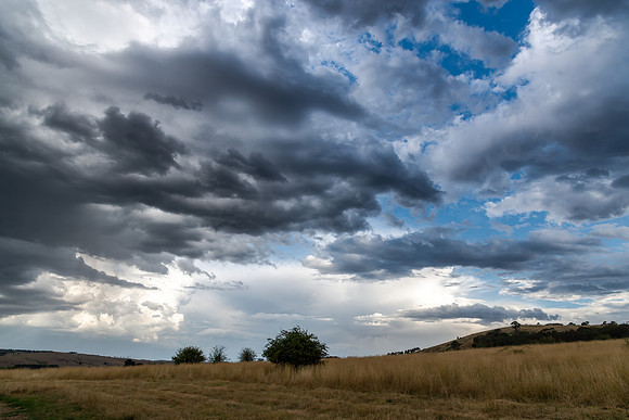 Summer storms over the countryside