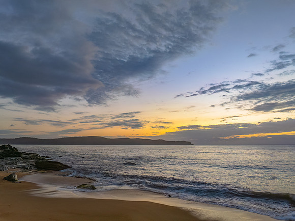 After the rain sunrise at the seaside