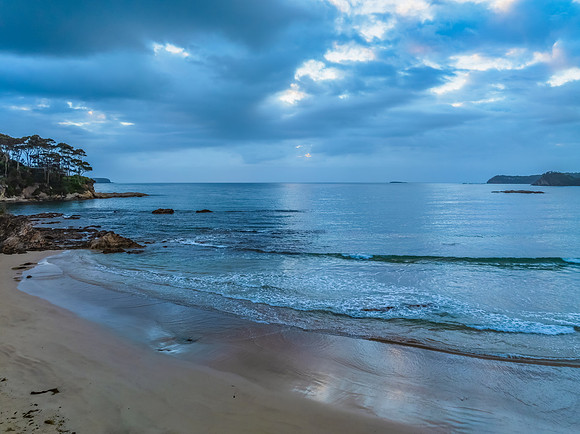 Cloudy Sunrise Seascape at Denhams Beach