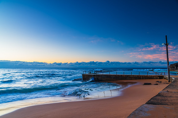 Sunrise by the sea shore