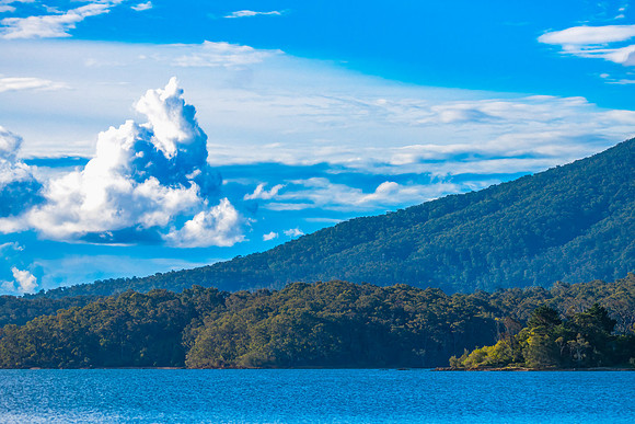 Twilight at Wallaga Lake and Gulaga Mountain
