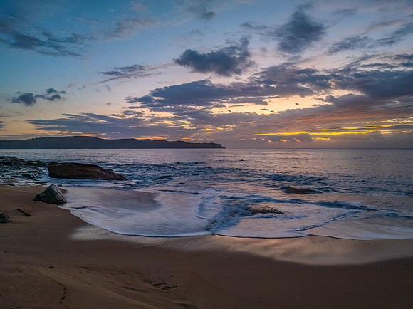 After the rain sunrise at the seaside