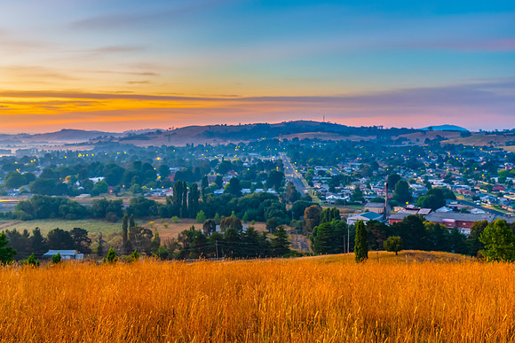Sunrise over Blayney and surrounding countryside