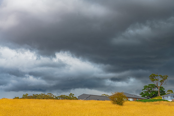Summer storms over the countryside
