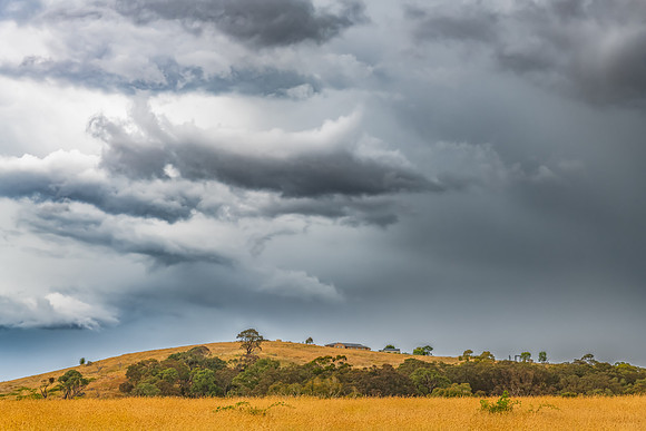Summer storms over the countryside