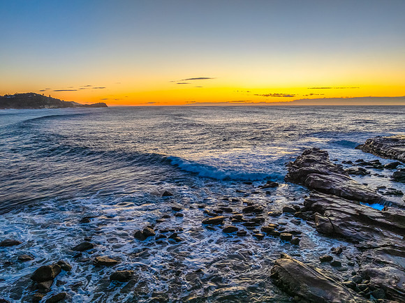 Winter Sunrise and Surfs Up