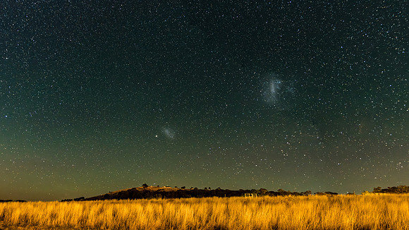 Stargazing at the night sky and Magellanic Clouds
