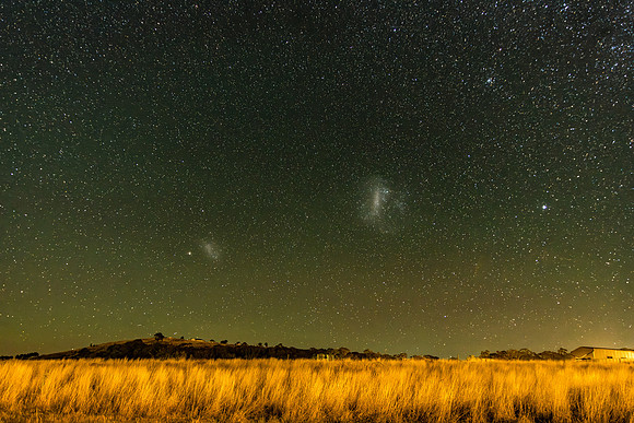 Stargazing at the night sky and Magellanic Clouds