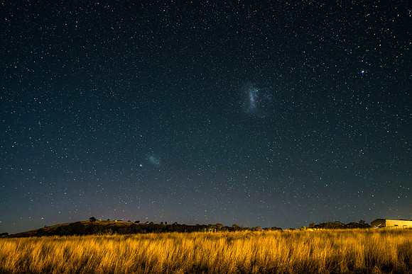Stargazing at the night sky and milky way