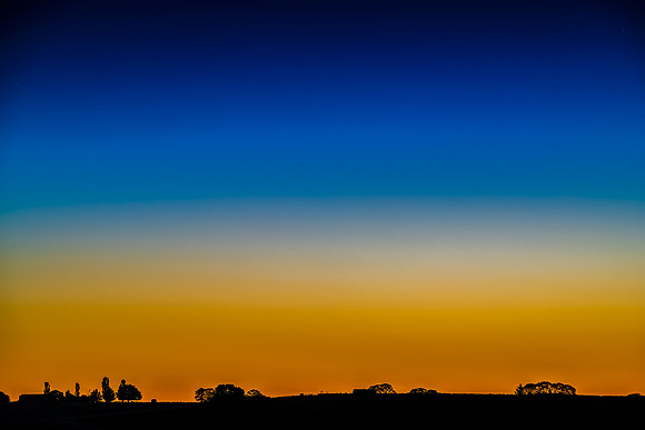 After Sunset Nightfall with Silhouettes