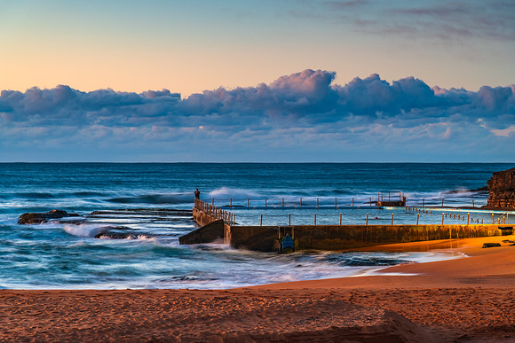 Sunrise by the sea shore