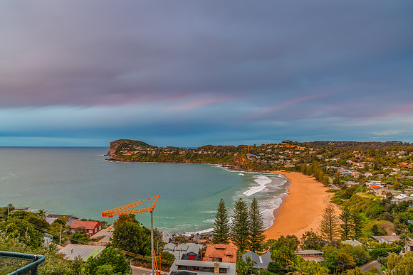 Northern Beaches Sunrise at the seaside with rain clouds