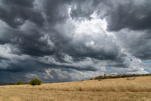 Summer storms over the countryside