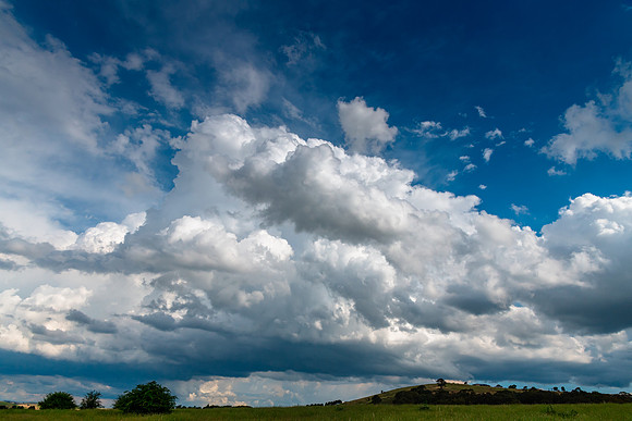 Storms rolling across the sky