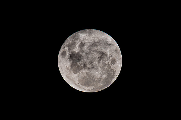 Partial Lunar Eclipse - Blood Moon, Full Moon and clouds