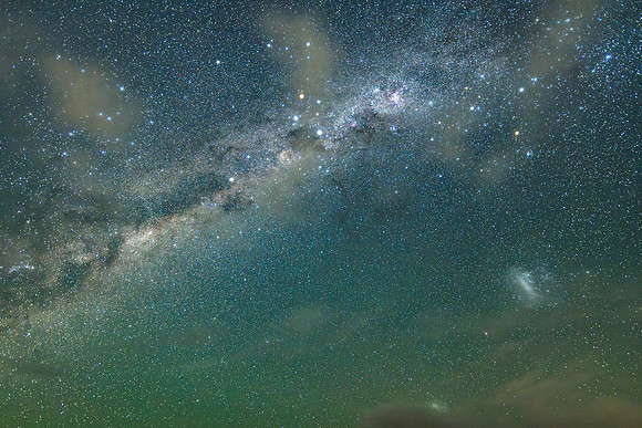 The Milky Way Galaxy with some light cloud
