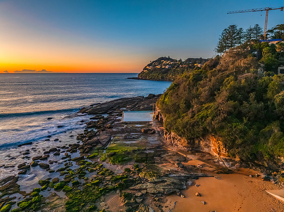 Northern Beaches Sunrise at the seaside with rain clouds